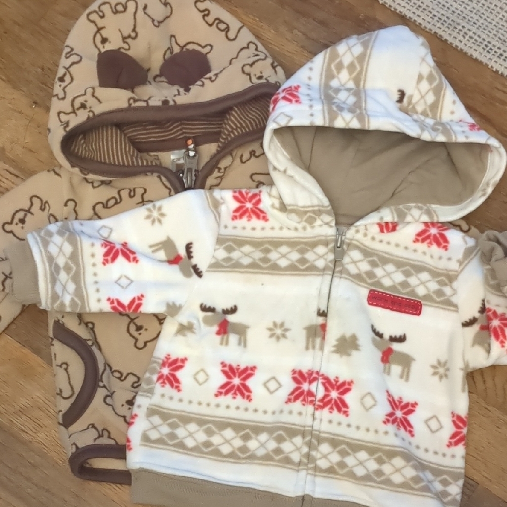 Carter's White and Red Sweatshirt Nordic-Inspired Design